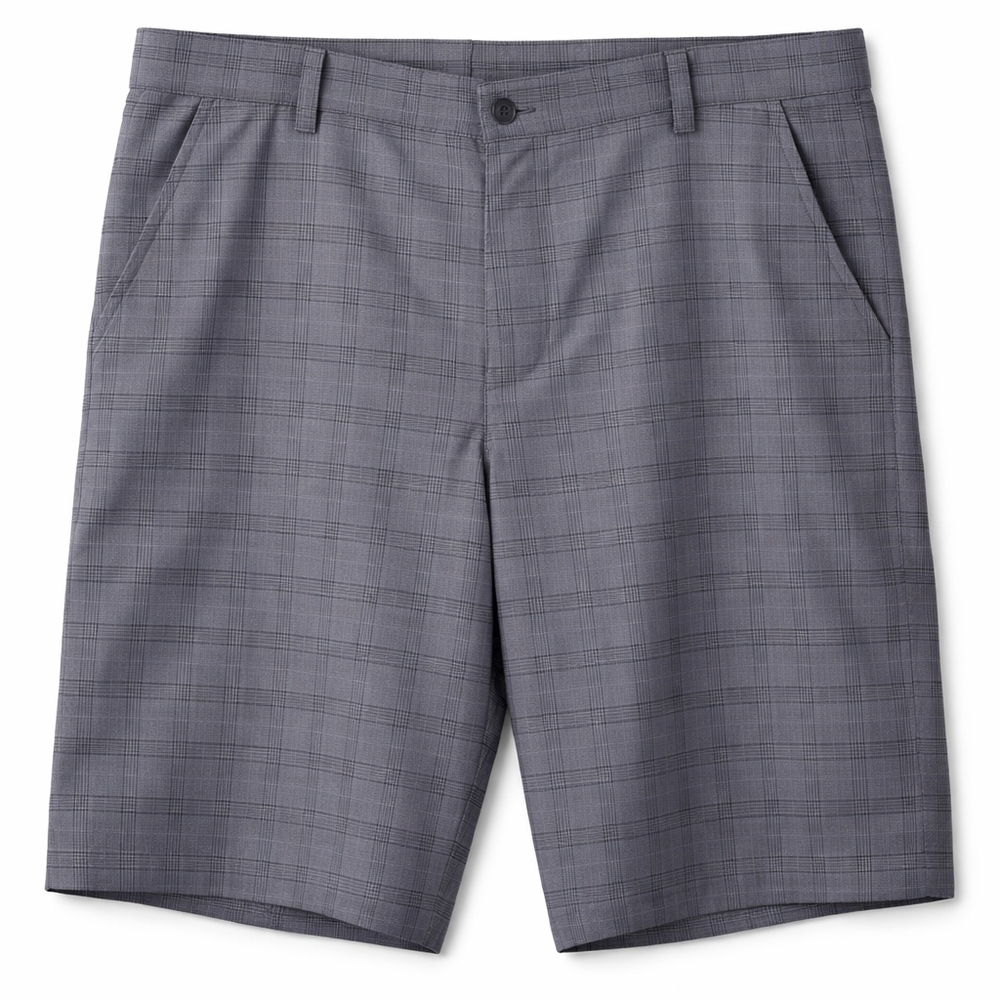 PGA Tour Golf Shorts Mens Size 40 Gray Plaid Performance Lightweight Casual.